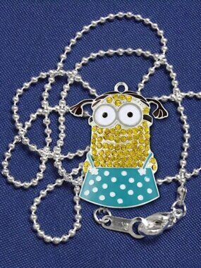 Rhinestone Minions Pendant necklace